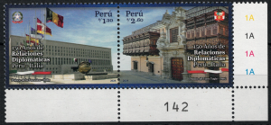 2025 Perù, Emissione Congiunta con Italia, Numero di Foglio 142, MNH**